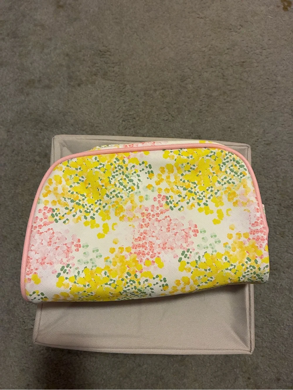 The Vintage Cosmetic Company Abstract Floral Makeup Bag Pouch